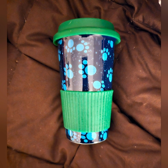 Dog Cat Pet Pawprint Travel Mug - Picture 2 of 5